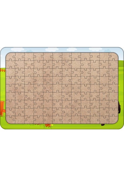 Sevimli Atlar 108 Parça Ahşap Çocuk Puzzle Yapboz