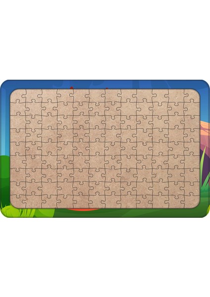Tilki 108 Parça Ahşap Çocuk Puzzle Yapboz