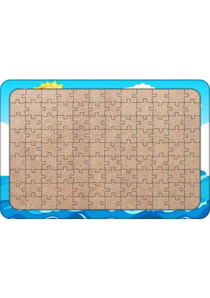 Yelkenli Tekne 108 Parça Ahşap Çocuk Puzzle Yapboz