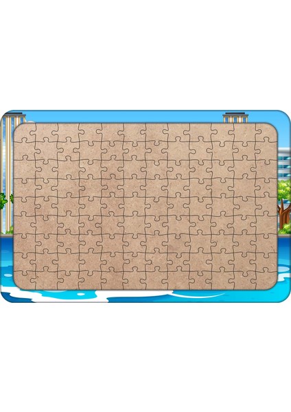 Sürat Teknesi 108 Parça Ahşap Çocuk Puzzle Yapboz Model 2