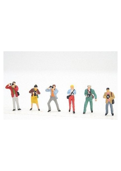 10089 1/87 Ölçek, Fotoğrafçı, Boyanmış Plastik Figürleri, 6 Adet