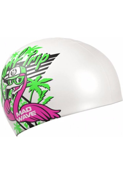 Flamingo Desenli Silikon Çocuk Bonesi 6-12 Yaş