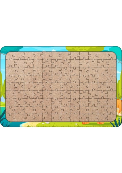 Göldeki Dinozorlar 108 Parça Ahşap Çocuk Puzzle Yapboz