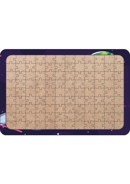 Galaksideki Astroitler 108 Parça Ahşap Çocuk Puzzle Yapboz