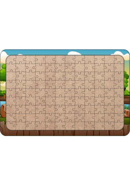 Çocuk ve Köpekleri 108 Parça Ahşap Çocuk Puzzle Yapboz