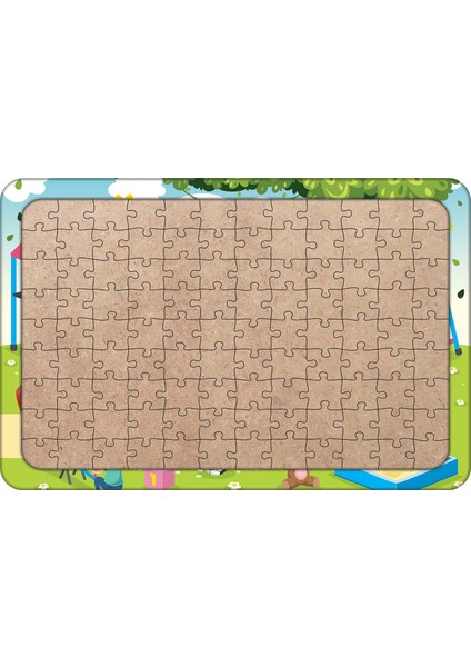 Parktaki Çocuklar 108 Parça Ahşap Çocuk Puzzle Yapboz