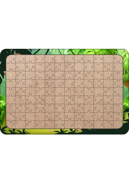 Maymunlar 108 Parça Ahşap Çocuk Puzzle Yapboz