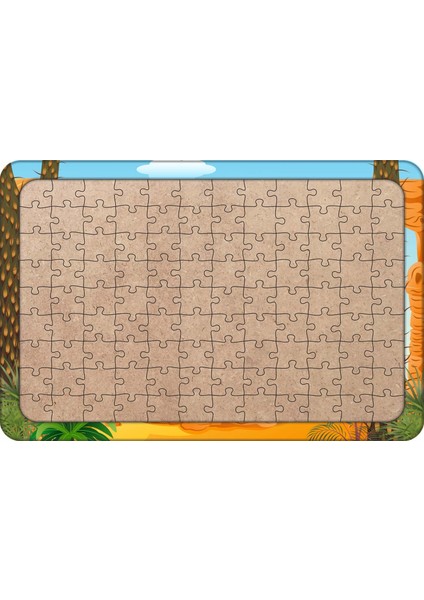 Dinozor Tyrannosaurus 108 Parça Ahşap Çocuk Puzzle Yapboz