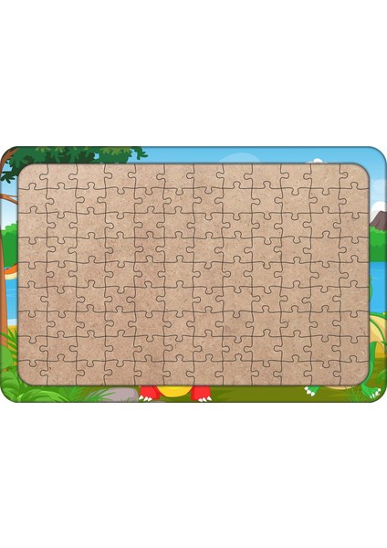 Bebek Dinozorlar 108 Parça Ahşap Çocuk Puzzle Yapboz