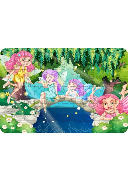 Ağaç Perileri 108 Parça Ahşap Çocuk Puzzle Yapboz Model 2