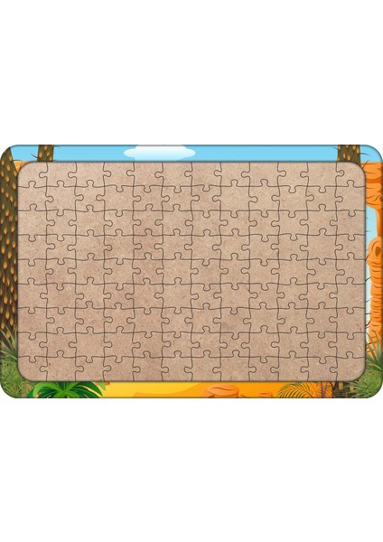 Bebek Dinozor 108 Parça Ahşap Çocuk Puzzle Yapboz