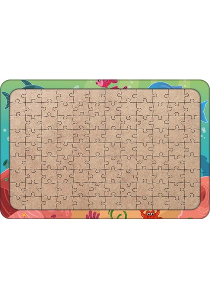 Denizdeki Dostlar 108 Parça Ahşap Çocuk Puzzle Yapboz