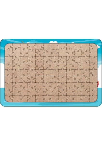 Balıkçı Çocuk 108 Parça Ahşap Çocuk Puzzle Yapboz