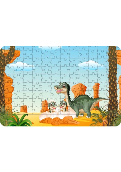 Anne Vebebekdinozorlar 108 Parça Ahşap Çocuk Puzzle Yapboz Mo