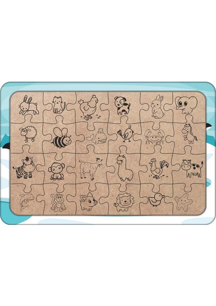 Küçük Penguenler 24 Parça Ahşap Çocuk Puzzle Yapboz Model