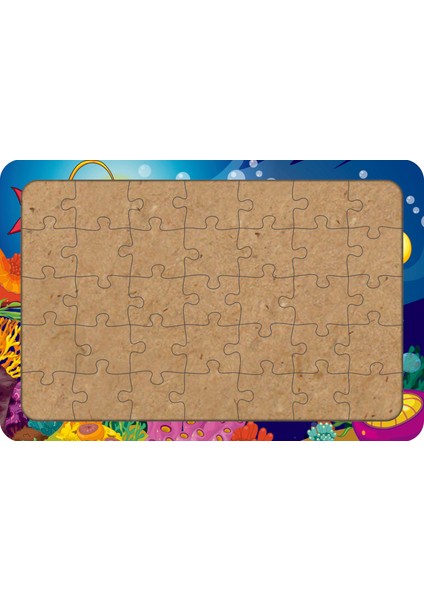 Denizaltı 35 Parça Ahşap Çocuk Puzzle Yapboz