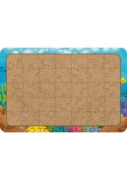 Dalgıçlar 35 Parça Ahşap Çocuk Puzzle Yapboz