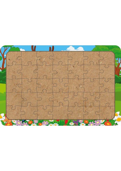 Hayvanlar 35 Parça Ahşap Çocuk Puzzle Yapboz Model 12
