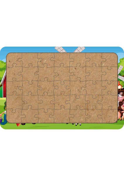 Hayvanlar 35 Parça Ahşap Çocuk Puzzle Yapboz Model 18