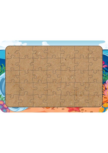 Deniz Kızı 35 Parça Ahşap Çocuk Puzzle Yapboz Model 2