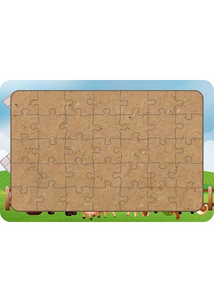 Hayvanlar 35 Parça Ahşap Çocuk Puzzle Yapboz Model 17