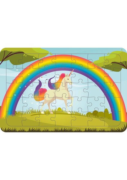 Unicorn 35 Parça Ahşap Çocuk Puzzle Yapboz