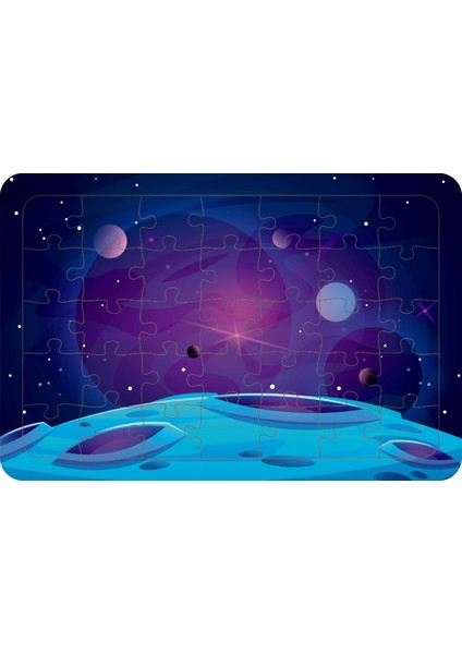 Uzay 35 Parça Ahşap Çocuk Puzzle Yapboz Model 2