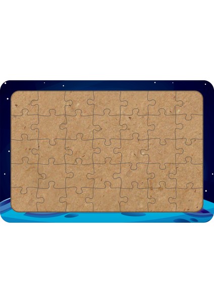 Uzay 35 Parça Ahşap Çocuk Puzzle Yapboz Model 2