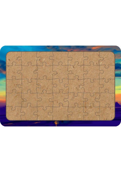 Minübüs 35 Parça Ahşap Çocuk Puzzle Yapboz