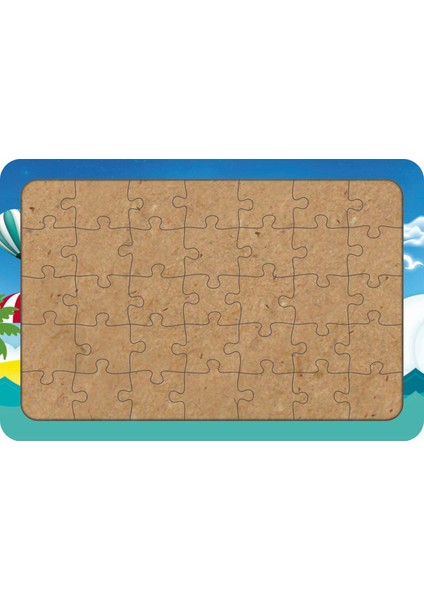 Plajdaki Insanlar 35 Parça Ahşap Çocuk Puzzle Yapboz