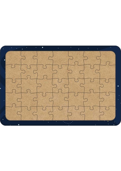 Uzay Mekiği ve Astronot 35 Parça Ahşap Çocuk Puzzle Yapboz
