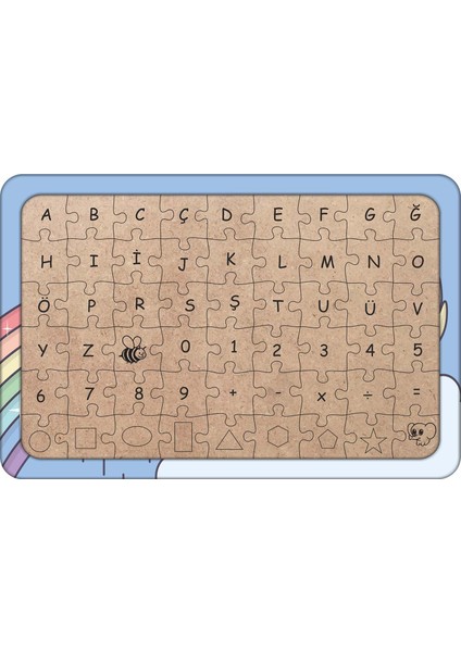 Unicorn Gökyüzünde 54 Parça Ahşap Çocuk Puzzle Yapboz
