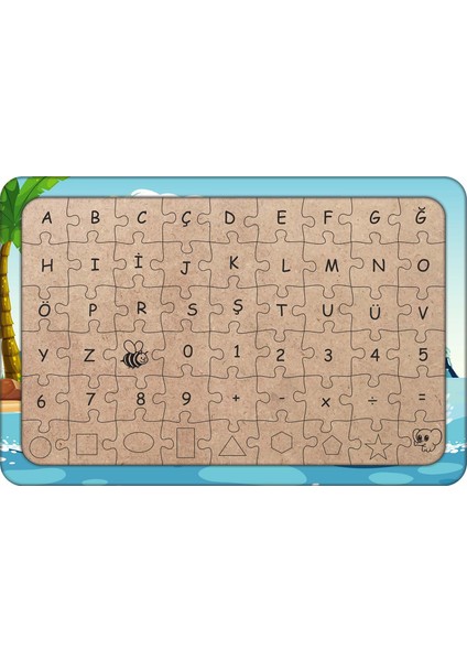 Sürat Teknesi 54 Parça Ahşap Çocuk Puzzle Yapboz Model 1
