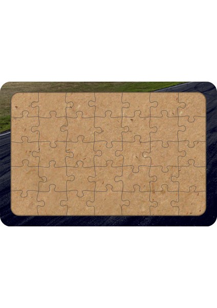 Yarış Arabası 35 Parça Ahşap Çocuk Puzzle Yapboz Model 5