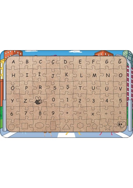 Süper Kahramanlar 54 Parça Ahşap Çocuk Puzzle Yapboz Model 1