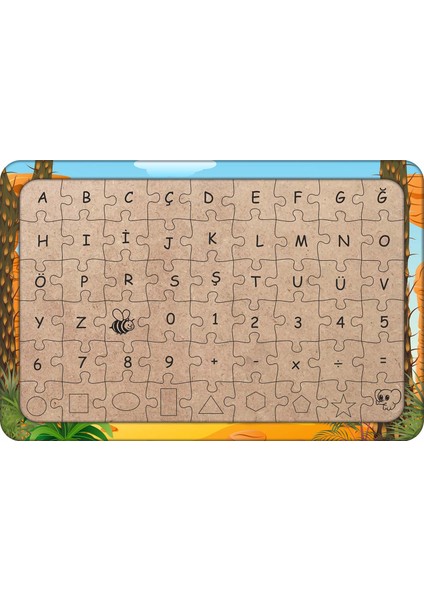 Dinozor Stegosaurus 54 Parça Ahşap Çocuk Puzzle Yapboz