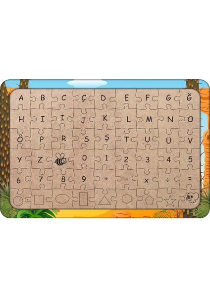 Dinozorlar 54 Parça Ahşap Çocuk Puzzle Yapboz Model 4