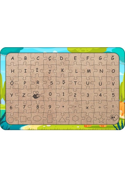 Göldeki Dinozorlar 54 Parça Ahşap Çocuk Puzzle Yapboz