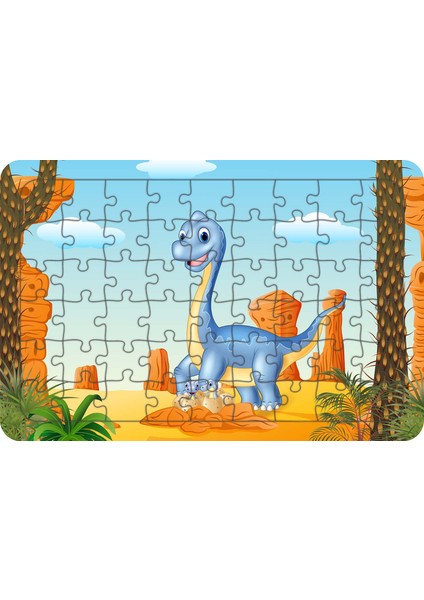 Dinozorlar 54 Parça Ahşap Çocuk Puzzle Yapboz Model 3
