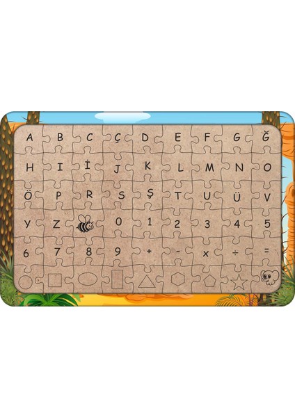 Dinozorlar 54 Parça Ahşap Çocuk Puzzle Yapboz Model 3