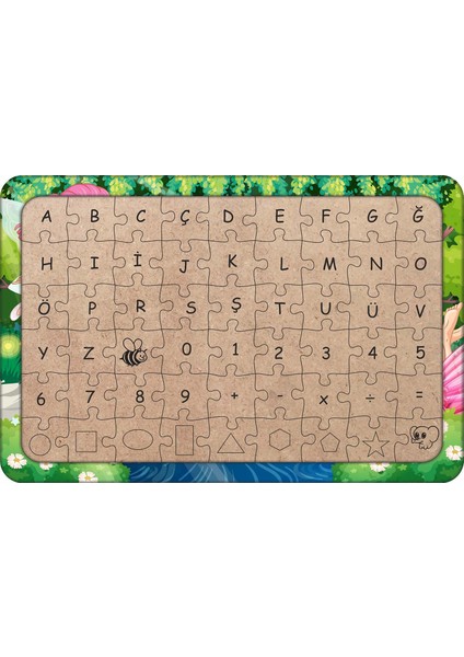 Ağaç Perileri 54 Parça Ahşap Çocuk Puzzle Yapboz Model 2