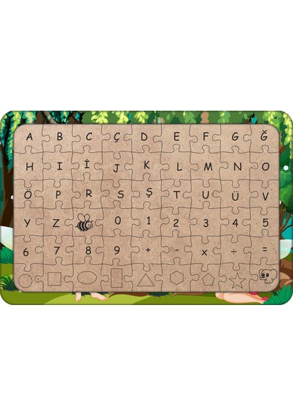 Ağaç Perileri 54 Parça Ahşap Çocuk Puzzle Yapboz