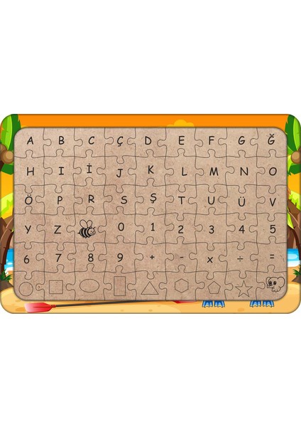 Kano Gezisi 54 Parça Ahşap Çocuk Puzzle Yapboz
