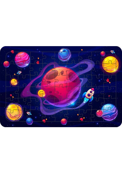 Galaksi 54 Parça Ahşap Çocuk Puzzle Yapboz Model 8