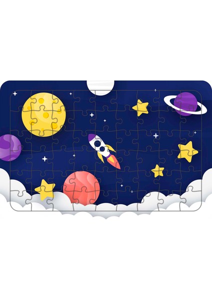 Galaksi 54 Parça Ahşap Çocuk Puzzle Yapboz Model 1