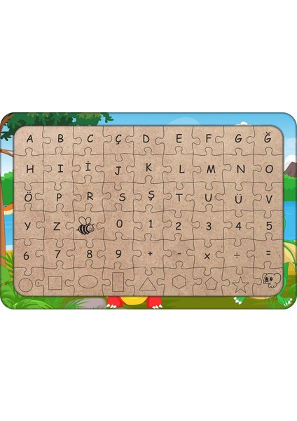 Bebek Dinozorlar 54 Parça Ahşap Çocuk Puzzle Yapboz