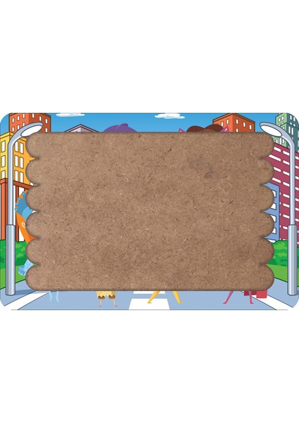 Süper Kahramanlar Çubuk Ahşap Çocuk Puzzle Yapboz Model 1