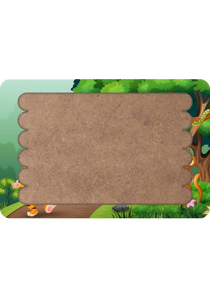Mutlu Hayvanlar Çubuk Ahşap Çocuk Puzzle Yapboz