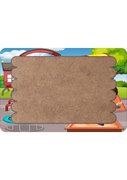 Okuldaki Çocuklar Çubuk Ahşap Çocuk Puzzle Yapboz