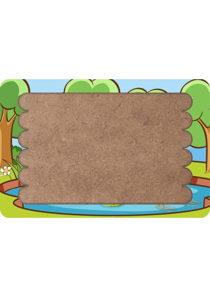Doğadaki Kurbağa Çubuk Ahşap Çocuk Puzzle Yapboz